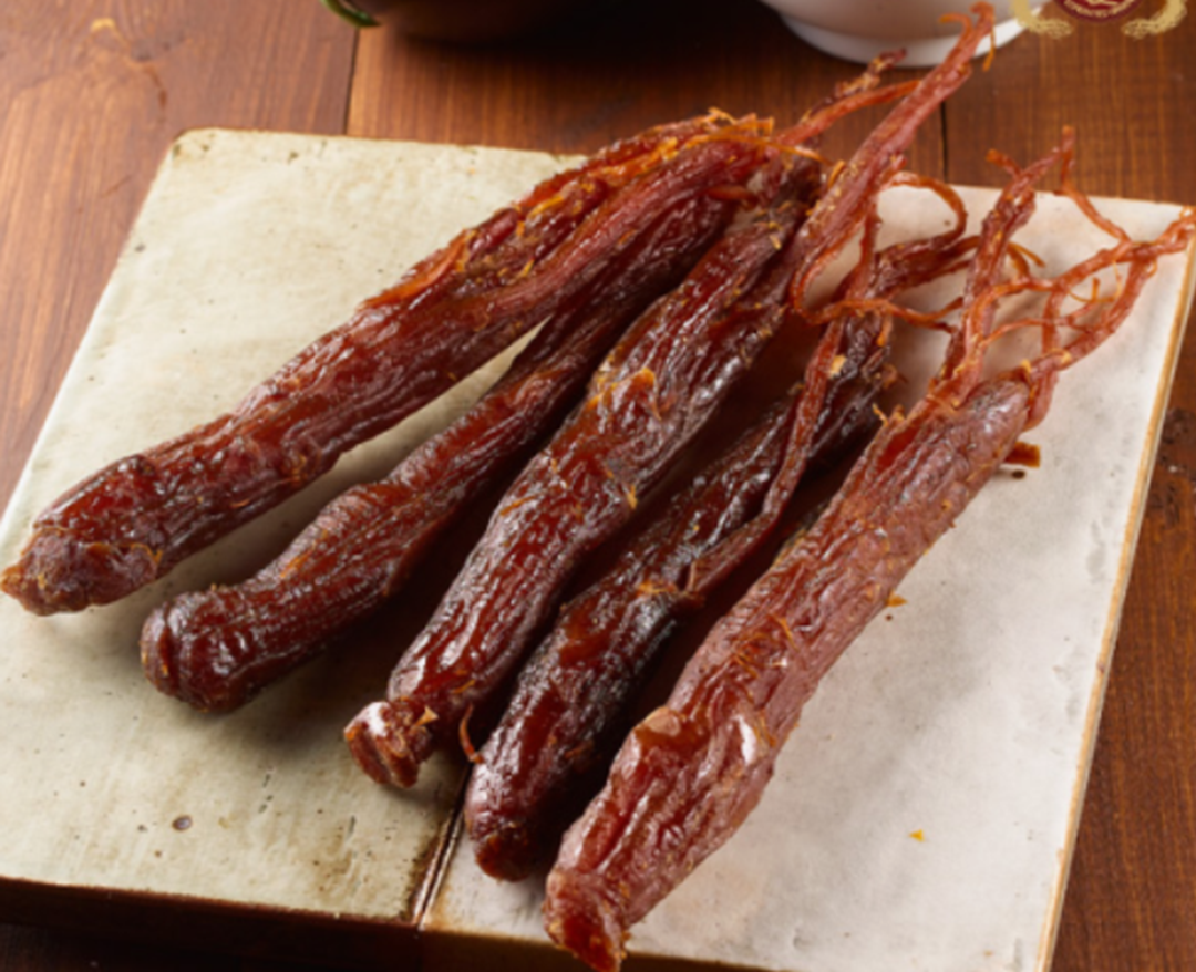 Медовые цукаты с Красным корейским женьшенем, КОРЕНЬ 240 гр. (8х30 гр.) GOLD PREMIUM: женьшень - 95%, мёд - 5%. В ПОДАРОЧНОЙ УПАКОВКЕ DE LUXE. ЭКСКЛЮЗИВ!!! — изображение 2