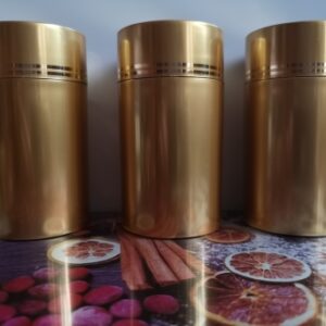 баночка золотая с золотой крышкой для упаковки продуктов 150мл100г