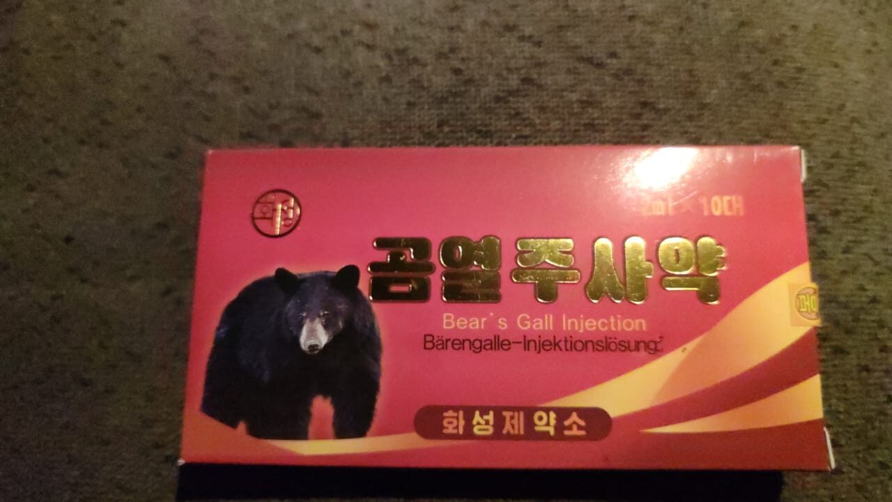 Медвежья желчь, 10 ампул, КНДР (ком ёль) — изображение 3