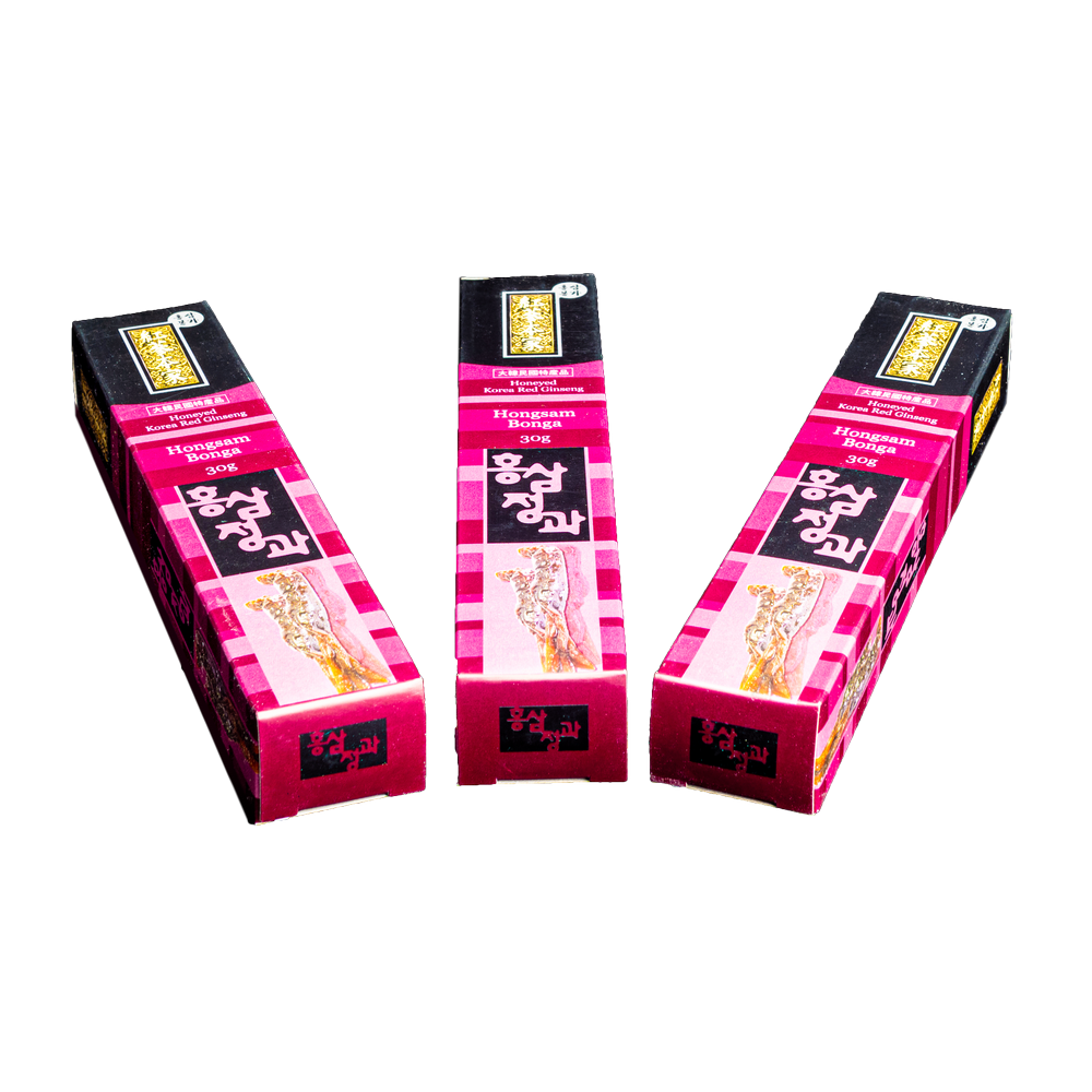 Медовые цукаты с красным корейским женьшенем, корень 30 гр., GOLD PREMIUM (женьшень - 95%, мёд - 5%.