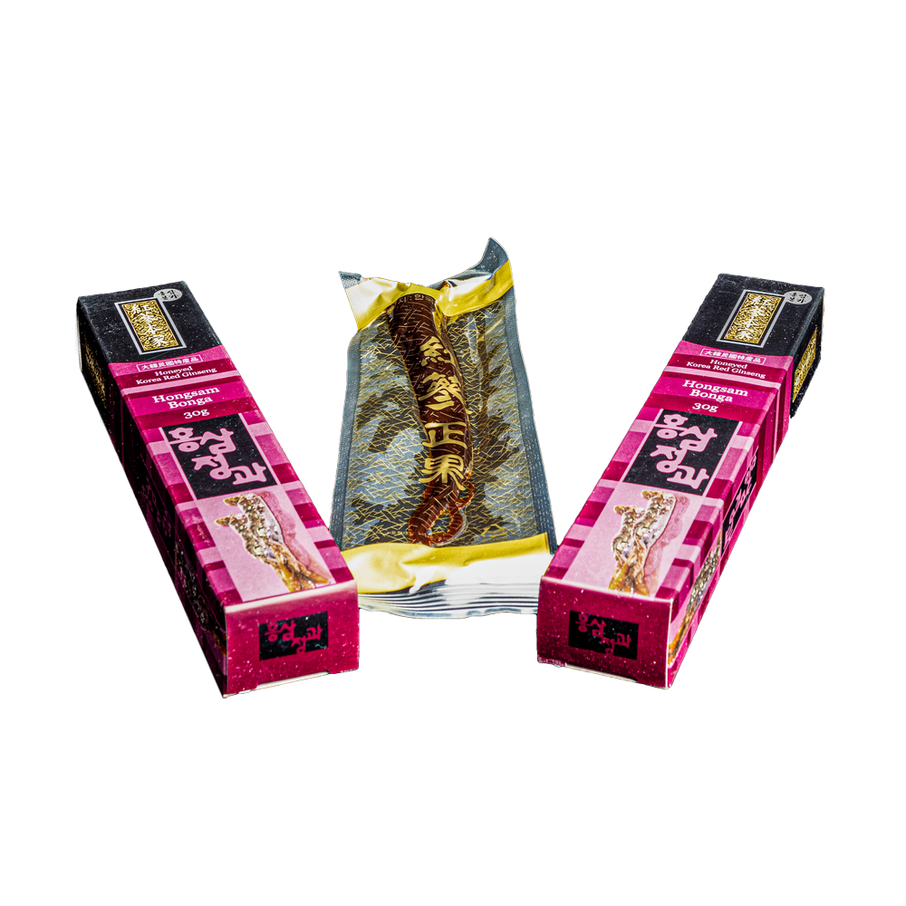 Медовые цукаты с красным корейским женьшенем, корень 30 гр., GOLD PREMIUM (женьшень - 95%, мёд - 5%. — изображение 2