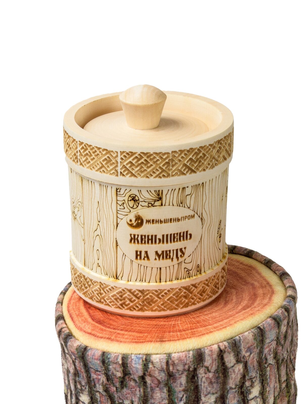 бочонок сувенирный из липы для меда, 0,3 кг № 10