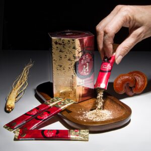 Дзен-чай с женьшенем и грибом рейша (ганодерма), 90 г, Корея