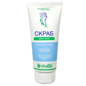 Скраб для тела Виватон 200 мл в тубе с абрикосовой косточкой