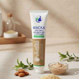Маска Виватон с отрубями орехово-миндальная
