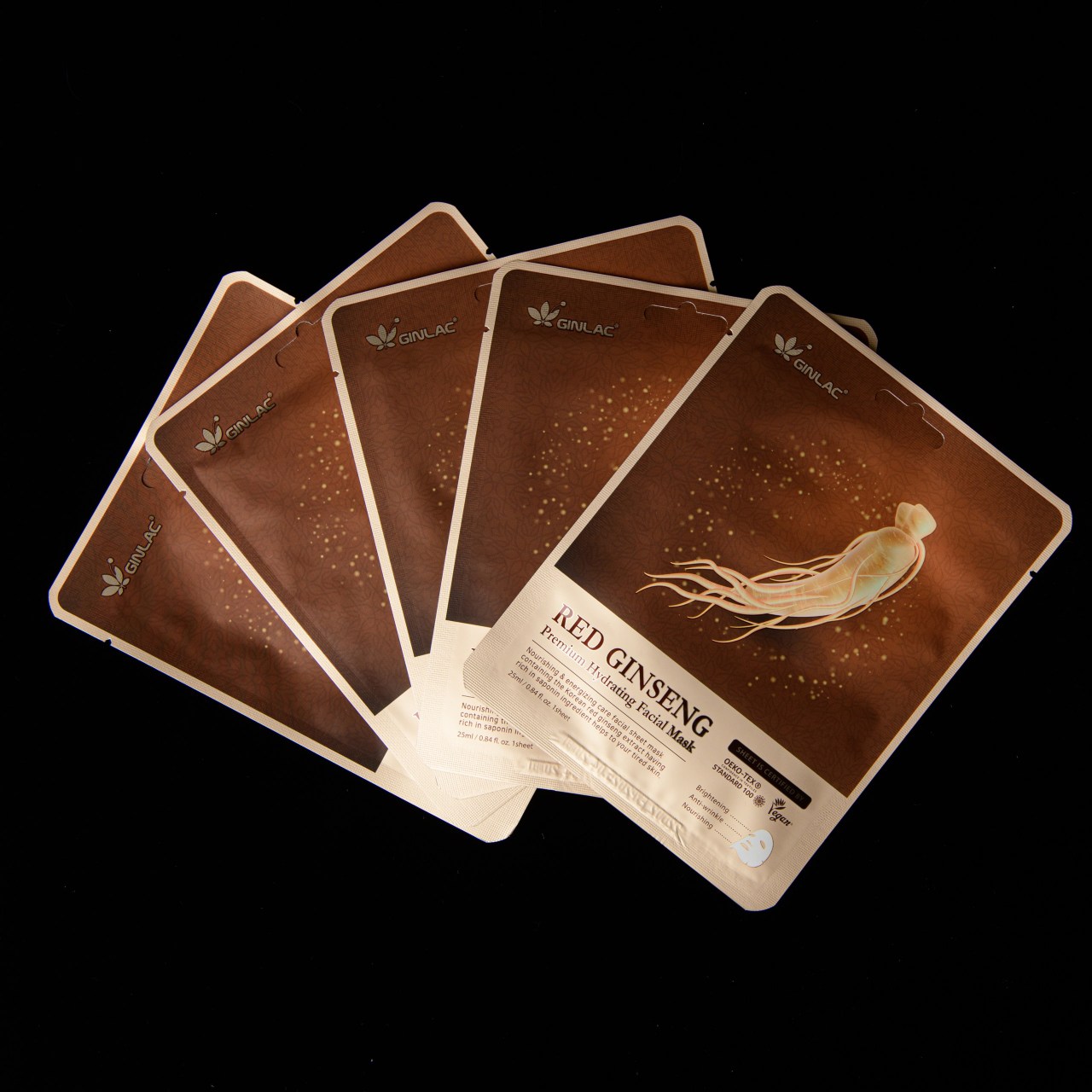 GINLAC увлажняющая женьшеневая маска для лица премиум-класса, Корея